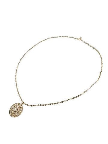 Chanel Chanel necklace, Coco Mark, crystal, spinning wheel, heart, star, clover, rhinestone, pearl, CC mark, AB7857, women's. (view 2)