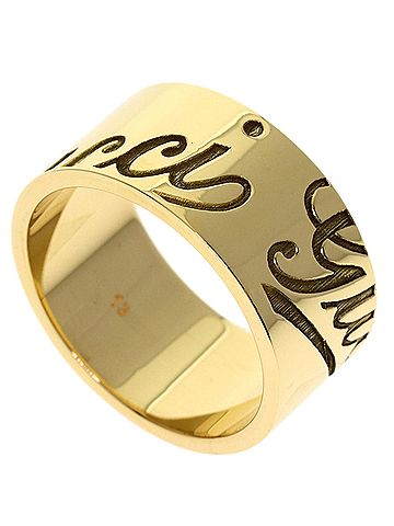 Gucci Gucci Icon Print #13 Ring, 18K Yellow Gold, Women's GUCCI (view 1)