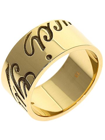 Gucci Gucci Icon Print #13 Ring, 18K Yellow Gold, Women's GUCCI (view 2)