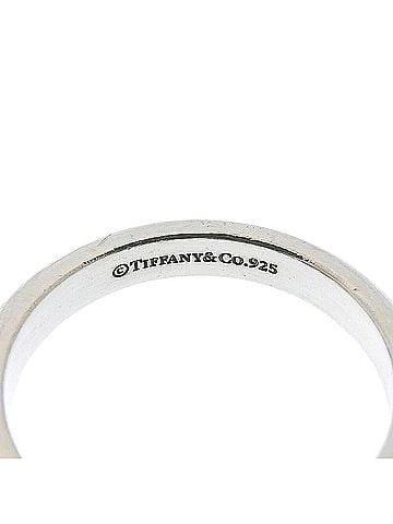 Tiffany & Co. Tiffany &amp; Co. Return to Double Heart Ring, SV925, light blue resin, approximately 4.9g. (view 2)