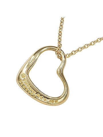 Tiffany & Co. Tiffany &amp; Co. Heart Necklace, approximately 2.6g, K18YG, by Elsa Peretti (view 1)