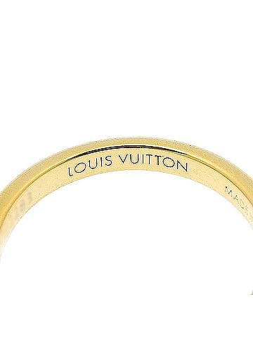 Louis Vuitton Louis Vuitton Louisette Signature Ring M1436S with Rhinestones, Size S (9.5) (view 2)