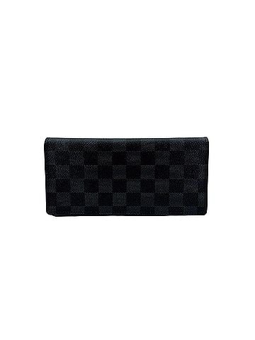 Louis Vuitton LOUIS VUITTON N62665 Portefeuille Brazza Damier Graphite Long Wallet, Black (view 1)