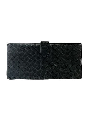 Bottega Veneta BOTTEGA VENETA Bottega Veneta Bi-fold Flap Intrecciato Long Wallet Black (view 1)