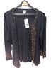 Chico's 100% Cotton Black Coat Size 3 - photo 1