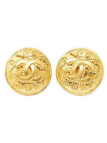 Chanel CC Round Clip On Earrings (view 1)
