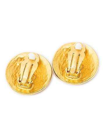 Chanel CC Round Clip On Earrings (view 2)