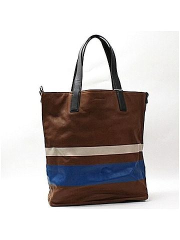 Coach Coach Reversible Tote Bag, Leather x Canvas, Brown Blue, F70653, COACH, Women's, Fits A4 Sizes (view 1)