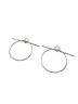 Hermès 100% Sterling Silver Silver Toned HERMES Loop MM Earrings (Pair) 10.7g Silver One size - photo 1