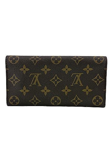Louis Vuitton LOUIS VUITTON M60139 Portefeuille Josephine Tri-fold Flap Monogram Long Wallet Brown (view 2)