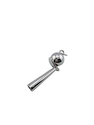 Hermès HERMES Curiosité Chiffre Necklace Pendant Whistle Charm Bag Silver (view 1)