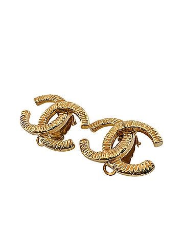 Chanel CHANEL 93P Coco Mark Earrings, Gold (view 1)