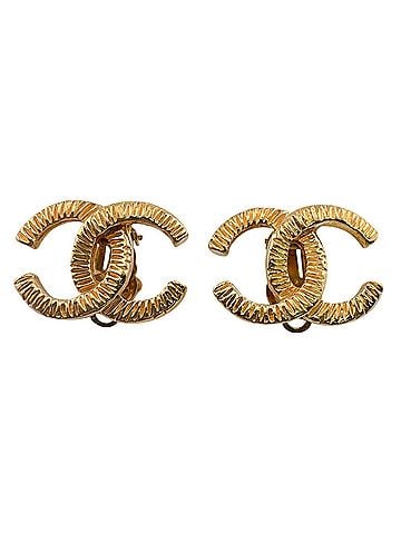 Chanel CHANEL 93P Coco Mark Earrings, Gold (view 2)