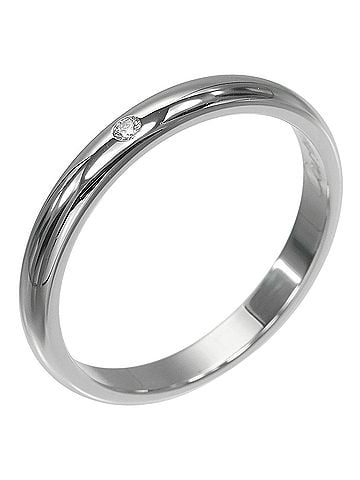 Cartier Cartier ring, 1895 Classic Wedding, 2.6mm diamond model, Pt950 platinum, approximately 3g. (view 1)