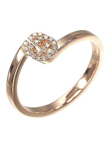 Gucci Gucci GG Running Ring, 18K Pink Gold, Diamond, Approx. 2.37g, GUCCI (view 1)