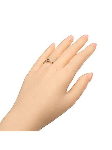 Gucci Gucci GG Running Ring, 18K Pink Gold, Diamond, Approx. 2.37g, GUCCI (view 2)