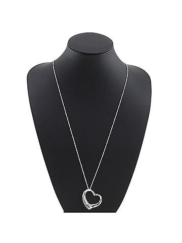 Tiffany & Co. Tiffany &amp; Co. Open Heart Large Necklace, designed by Elsa Peretti, 925 Sterling Silver, approx. 15.6g, for women. (view 2)