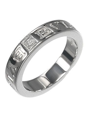 Bvlgari Bulgari B.ZERO1 Essential Ring, 18K White Gold, Diamond, Approx. 6.3g, BVLGARI (view 1)