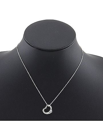 Tiffany & Co. Tiffany &amp; Co. Open Heart Necklace, Elsa Peretti design, Sterling Silver 925, approx. 2.5g, Unisex. (view 2)