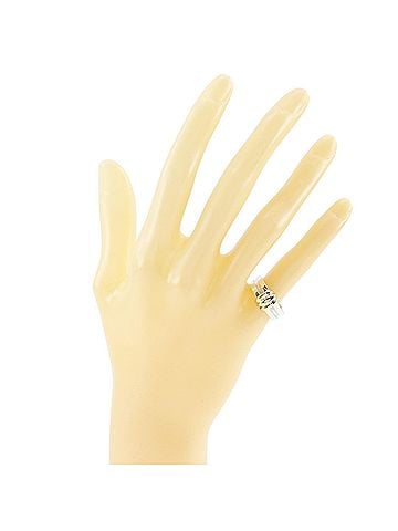 Tiffany & Co. Tiffany &amp; Co. Groove Wiz 3 Row Ring, Sterling Silver 925 x 18K Gold, Approx. 8.5g, Women's. (view 2)
