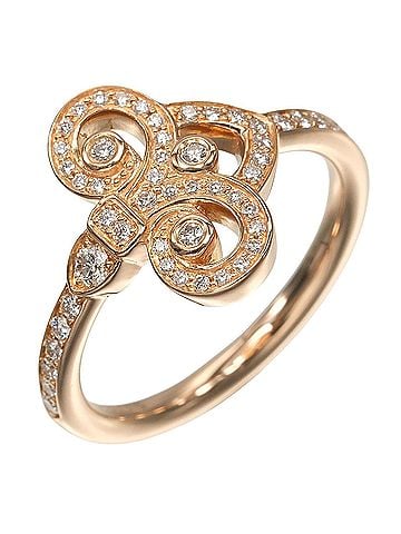 Tiffany & Co. Tiffany &amp; Co. Fleur-de-lis Ring, 18K Pink Gold, Diamond, Approx. 4.2g. (view 1)
