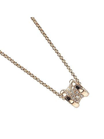 Bvlgari Bulgari B.ZERO1 Necklace, 18KPG Pink Gold with Diamonds, Approx. 7.45g, BVLGARI (view 1)