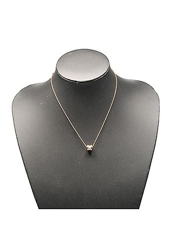 Bvlgari Bulgari B.ZERO1 Necklace, 18KPG Pink Gold with Diamonds, Approx. 7.45g, BVLGARI (view 2)