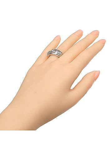 Chanel Chanel Three Symbols Ring, 18K White Gold, Diamond, Approx. 11.18g. (view 2)