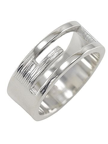 Gucci Gucci Branded G Ring, Sterling Silver 925, Approx. 6.8g, Women's (view 1)
