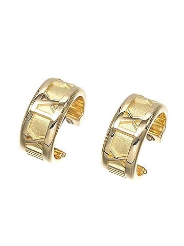 Tiffany & Co. Tiffany &amp; Co. Atlas Hoop Earrings, 18K Yellow Gold, Approx. 10.4g. (view 1)