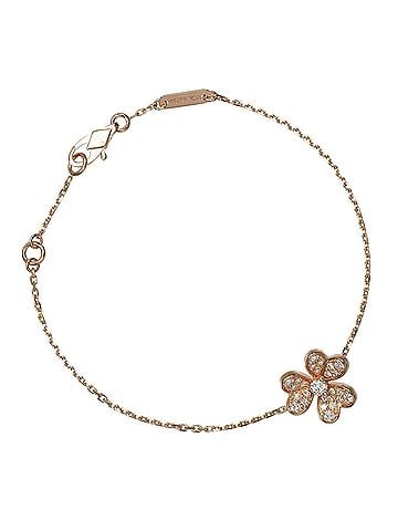Van Cleef & Arpels Van Cleef &amp; Arpels Frivole Mini Bracelet VCARP7RD00 18KPG Pink Gold Diamond Approx. 2.31g (view 1)