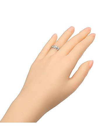 Tiffany & Co. Tiffany &amp; Co. T Narrow Ring, 18K White Gold, Diamond, Approx. 6.11g (view 2)