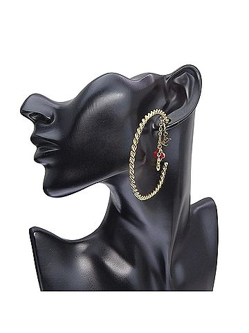 Louis Vuitton Louis Vuitton Creole Sweet Monogram Earrings M65481, Gold Plated, Approx. 19.4g, Women's. (view 2)