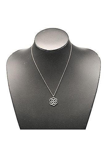 Chanel Chanel Camellia Necklace, 18K White Gold, Diamonds, Approx. 6.33g. (view 2)