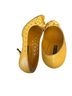 Pancaldi Polka Dots Yellow Heels Size 10 - photo 2