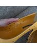 Pancaldi Polka Dots Yellow Heels Size 10 - photo 5