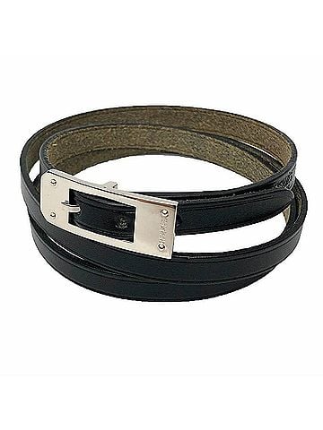Hermès Hermes HERMES Leather Bracelet Choker Kelly Ardion Black ?H Stamp (view 1)