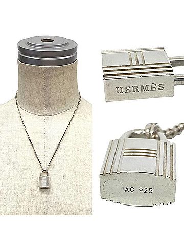 Hermès Hermes Kelly Cadena Chain Necklace Pendant Ag925 Silver Men's Women's Unisex (view 2)