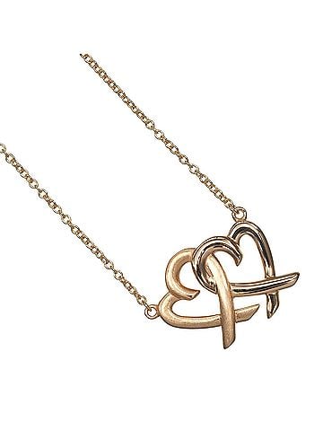 Tiffany & Co. Tiffany &amp; Co. Double Loving Heart Necklace, 18K Pink Gold, Approx. 4.5g (view 1)