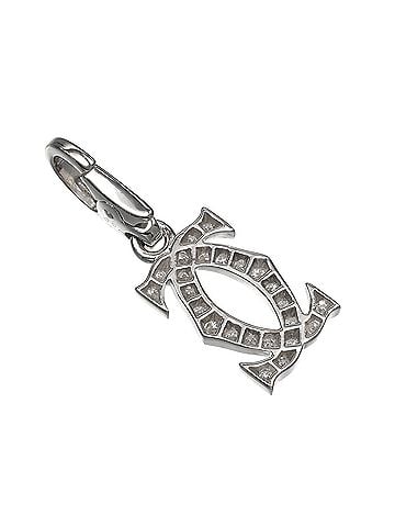 Cartier Cartier 2C Charm Pendant Top, 18K White Gold, Diamond, Approx. 2.2g CARTIER (view 2)