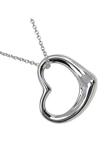Tiffany & Co. Tiffany &amp; Co. Open Heart Large Necklace, designed by Elsa Peretti, 925 Sterling Silver, approx. 9.6g, for women. (view 1)