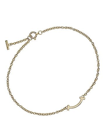 Tiffany & Co. Tiffany &amp; Co. T Smile Mini Bracelet, 18K Yellow Gold, approx. 1.86g. (view 1)