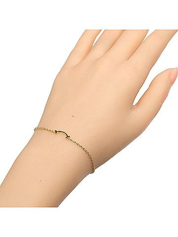 Tiffany & Co. Tiffany &amp; Co. T Smile Mini Bracelet, 18K Yellow Gold, approx. 1.86g. (view 2)