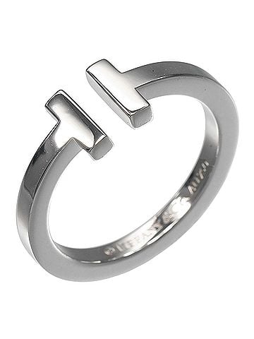 Tiffany & Co. Tiffany &amp; Co. T-Square Ring, 18K White Gold, Approx. 7.35g (view 1)