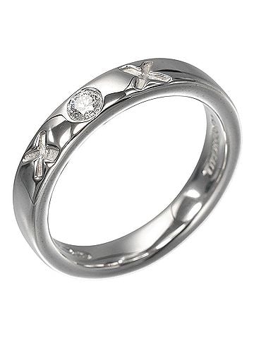 Tiffany & Co. Tiffany &amp; Co. Kisses XOX Ring, 18K White Gold, Diamond, Approx. 4.71g. (view 1)