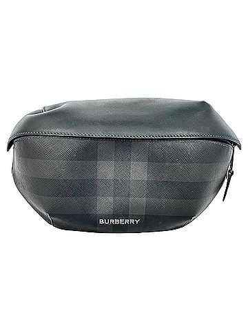 Burberry Burberry Sonny Check Waist Bag in Black Leather (view 1)