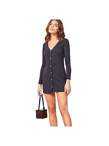 Reformation Agatha Ribbed Casual Dress (view 2)