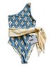 Beach Riot Graphic Blue Yellow One Piece Swimsuit Size XS - photo 1