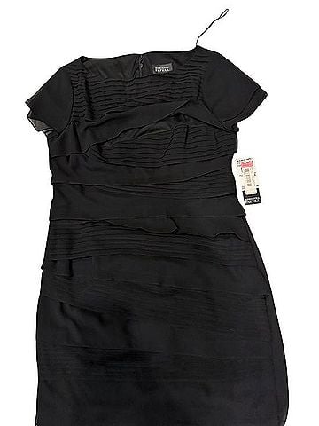 Adrianna Papell Layered Pintuck Midi Dress Casual Dress (view 1)