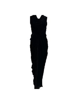 leather black dress Oyemwen and Tulle Velvet Wrap Blue Velvet Size:51